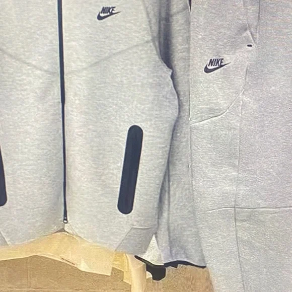 Nike Heather Gray Tracksuit with Black Details
